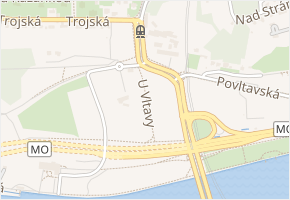 U Vltavy v obci Praha - mapa ulice