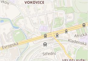 U vokovické školy v obci Praha - mapa ulice