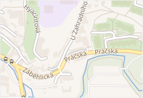 U Zahradního města v obci Praha - mapa ulice