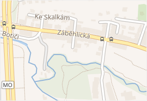 U zákrutu v obci Praha - mapa ulice