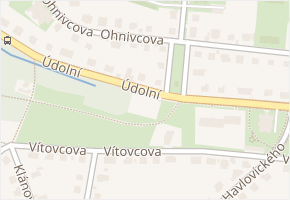 Údolní v obci Praha - mapa ulice