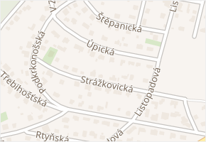 Úpická v obci Praha - mapa ulice