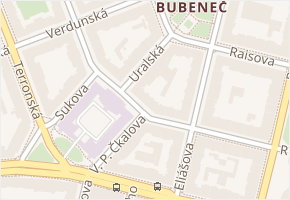 Uralská v obci Praha - mapa ulice