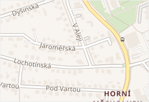 V aleji v obci Praha - mapa ulice