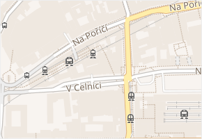 V celnici v obci Praha - mapa ulice