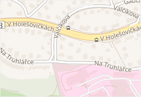 V Holešovičkách v obci Praha - mapa ulice