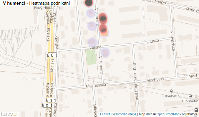 Mapa V humenci - Firmy v ulici.