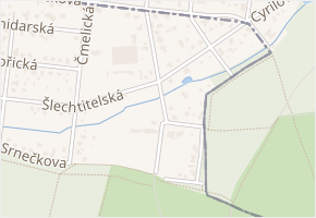 V jehličině v obci Praha - mapa ulice