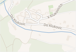 V Klukovicích v obci Praha - mapa ulice