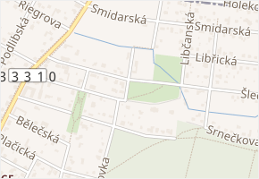 V koutku v obci Praha - mapa ulice