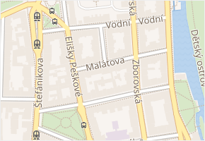 V lesíčku v obci Praha - mapa ulice