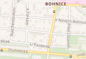 V Nových Bohnicích v obci Praha - mapa ulice