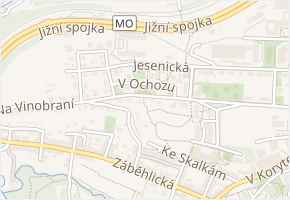 V ochozu v obci Praha - mapa ulice