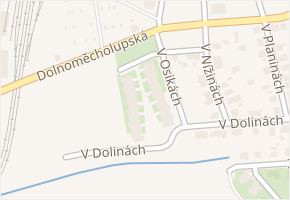 V osikách v obci Praha - mapa ulice