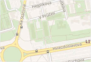 V průčelí v obci Praha - mapa ulice