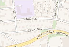 V rovinách v obci Praha - mapa ulice
