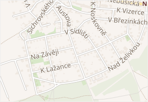 V sídlišti v obci Praha - mapa ulice