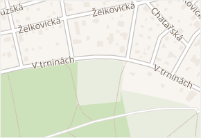 V trninách v obci Praha - mapa ulice
