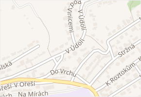 V údolí v obci Praha - mapa ulice