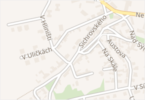 V uličkách v obci Praha - mapa ulice
