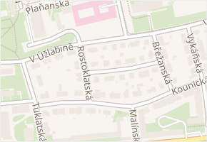 V úžlabině v obci Praha - mapa ulice