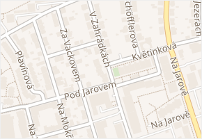 V zahrádkách v obci Praha - mapa ulice
