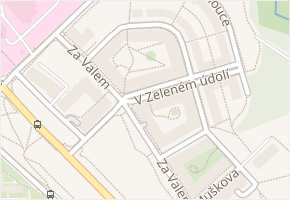 V Zeleném údolí v obci Praha - mapa ulice
