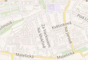 V zeleni v obci Praha - mapa ulice