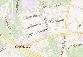 Vápeníkova v obci Praha - mapa ulice