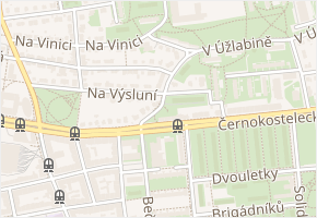 Ve stínu v obci Praha - mapa ulice