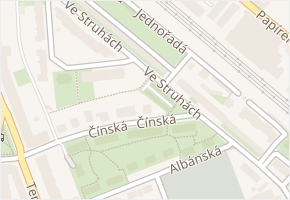 Ve struhách v obci Praha - mapa ulice