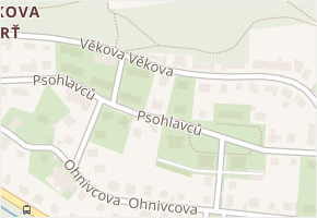 Věkova v obci Praha - mapa ulice