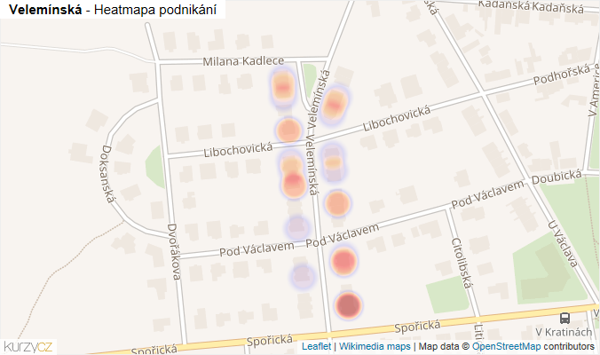 Mapa Velemínská - Firmy v ulici.