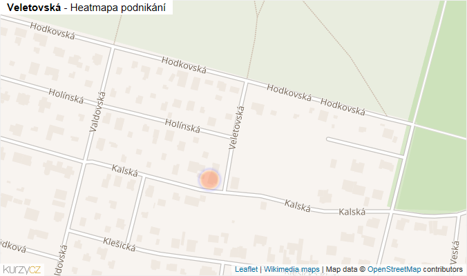 Mapa Veletovská - Firmy v ulici.