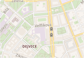Velflíkova v obci Praha - mapa ulice