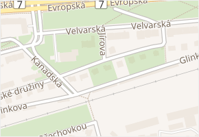 Velvarská v obci Praha - mapa ulice