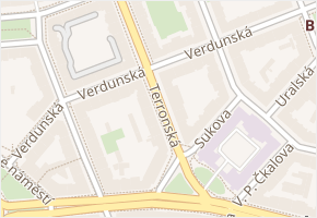 Verdunská v obci Praha - mapa ulice