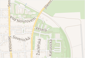 Veselá v obci Praha - mapa ulice