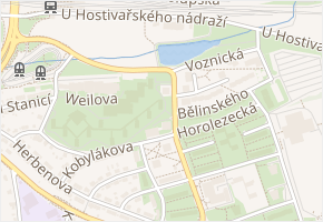 Veslařská v obci Praha - mapa ulice
