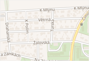 Větrná v obci Praha - mapa ulice