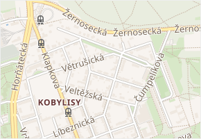 Větrušická v obci Praha - mapa ulice