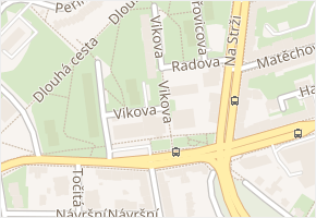 Vikova v obci Praha - mapa ulice