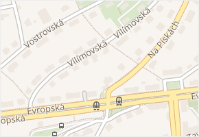 Vilímovská v obci Praha - mapa ulice