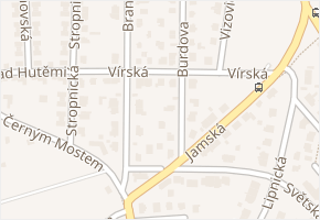 Vírská v obci Praha - mapa ulice