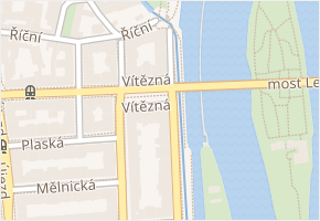 Vítězná v obci Praha - mapa ulice