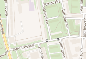 Vítkovická v obci Praha - mapa ulice