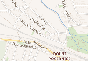 Vlčická v obci Praha - mapa ulice