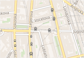 Vocelova v obci Praha - mapa ulice
