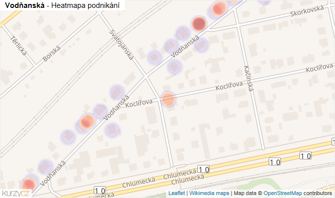 Mapa Vodňanská - Firmy v ulici.