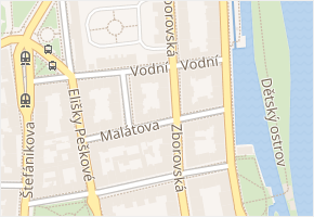Vodní v obci Praha - mapa ulice